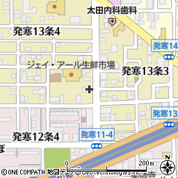 札幌市農協発寒支店周辺の地図