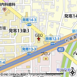 ゲオ札幌発寒店周辺の地図