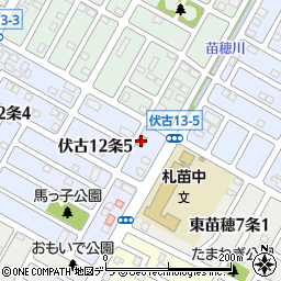 セブンイレブン札幌伏古１２条店周辺の地図