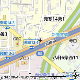 菅原蓄品札幌事業部周辺の地図