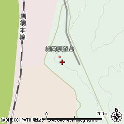 細岡展望台周辺の地図