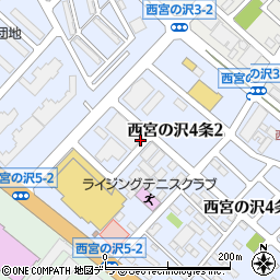 北海道札幌市手稲区西宮の沢４条周辺の地図
