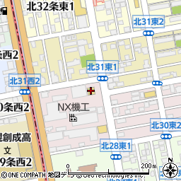 ローソン札幌北３０条東店周辺の地図