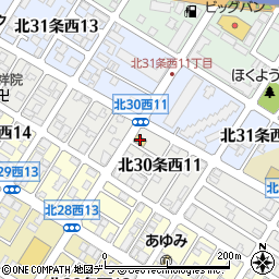ローソン札幌北３０条西十一丁目店周辺の地図