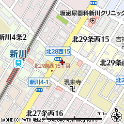 札幌北二十八条郵便局周辺の地図