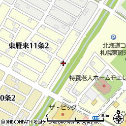 北海道札幌市東区東雁来１１条周辺の地図