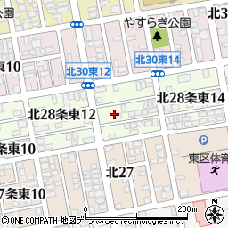 北海道札幌市東区北２８条東周辺の地図
