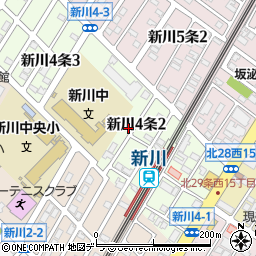 北海道札幌市北区新川４条2丁目周辺の地図