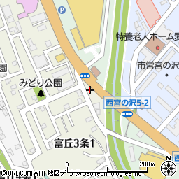 銀波露 札幌手稲店周辺の地図