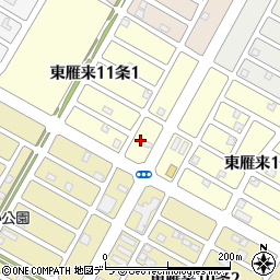 北海道札幌市東区東雁来１１条1丁目8-3周辺の地図