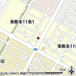 北海道札幌市東区東雁来１１条1丁目8-12周辺の地図