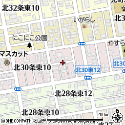 北海道札幌市東区北３０条東周辺の地図