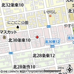 北海道札幌市東区北３０条東周辺の地図