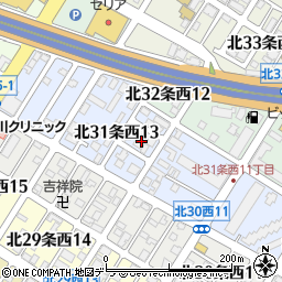 北海道札幌市北区北３１条西13丁目2周辺の地図