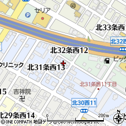 北海道札幌市北区北３１条西13丁目3周辺の地図