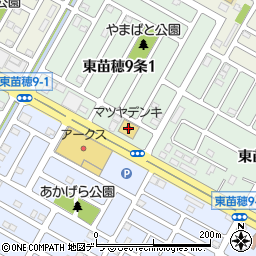 マツヤデンキ札苗店周辺の地図