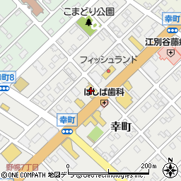 洋服の青山江別店周辺の地図