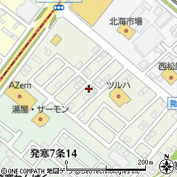 北海道札幌市西区発寒８条14丁目周辺の地図