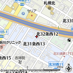 北海道札幌市北区北３１条西13丁目4周辺の地図