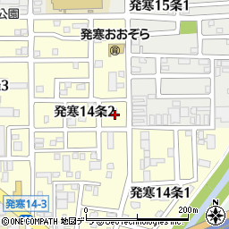 北海道札幌市西区発寒１４条2丁目9周辺の地図