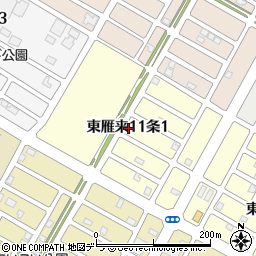 北海道札幌市東区東雁来１１条1丁目周辺の地図