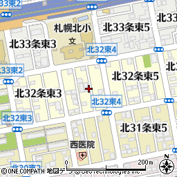 北海道札幌市東区北３２条東4丁目周辺の地図