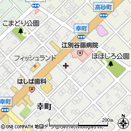 ダイソー＆アオヤマ江別幸町店周辺の地図