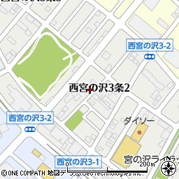 北海道札幌市手稲区西宮の沢３条周辺の地図