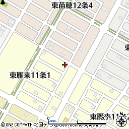 北海道札幌市東区東雁来１１条1丁目6-13周辺の地図