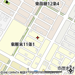 北海道札幌市東区東雁来１１条1丁目6-19周辺の地図