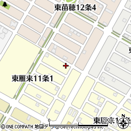 北海道札幌市東区東雁来１１条1丁目6-12周辺の地図