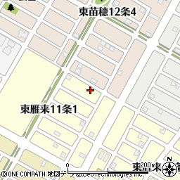 北海道札幌市東区東雁来１１条1丁目6-11周辺の地図