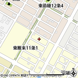 北海道札幌市東区東雁来１１条1丁目6周辺の地図