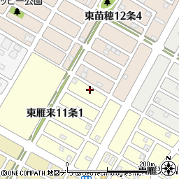 北海道札幌市東区東雁来１１条1丁目6-8周辺の地図