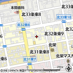 北海道札幌市東区北３２条東8丁目周辺の地図