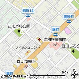 札幌日産江別西店周辺の地図