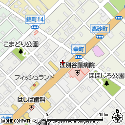 ローソン江別幸町店周辺の地図