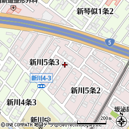新川太陽公園周辺の地図