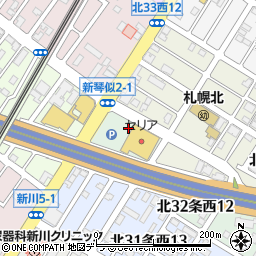 １００円ショップセリア北３２条店周辺の地図