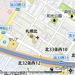 北海道札幌市北区北３３条西11丁目周辺の地図