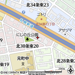 赤帽北海道軽自動車運送協同組合　本部周辺の地図