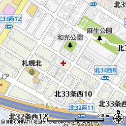 北海道札幌市北区北３３条西11丁目9周辺の地図
