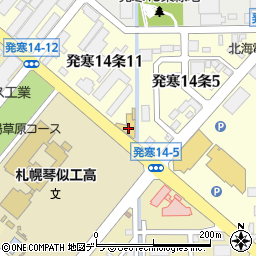 札幌日産発寒店周辺の地図