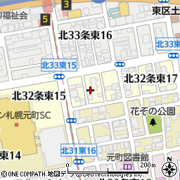 北海道札幌市東区北３２条東16丁目周辺の地図
