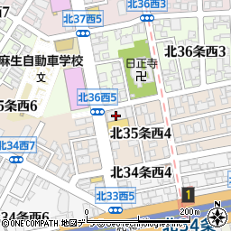 セブンイレブン札幌北３５条店周辺の地図