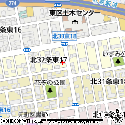 ＭＩＧＨＴＹ　ＤＵＣＫＳ新道東周辺の地図