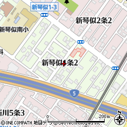 北海道札幌市北区新琴似１条2丁目周辺の地図