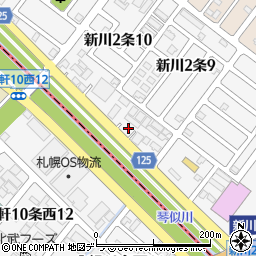 北海道札幌市北区新川２条9丁目周辺の地図