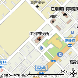北海道江別市周辺の地図