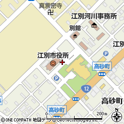 江別市役所経済部　商工労働課周辺の地図